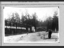 Obóz Judenlager po wojnie - w oddali brama obozowa- zdjęcie z marca 1946